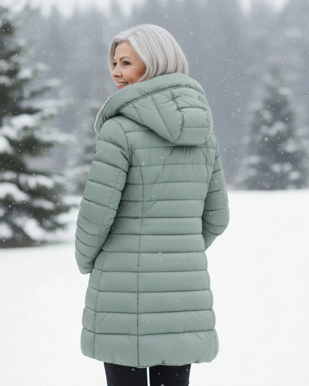 Doudoune cintrée femme doublée polaire à capuche