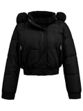Veste matelassée courte femme col montant