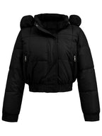 Veste matelassée courte femme col montant