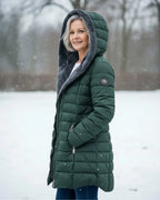 Doudoune cintrée femme doublée polaire à capuche