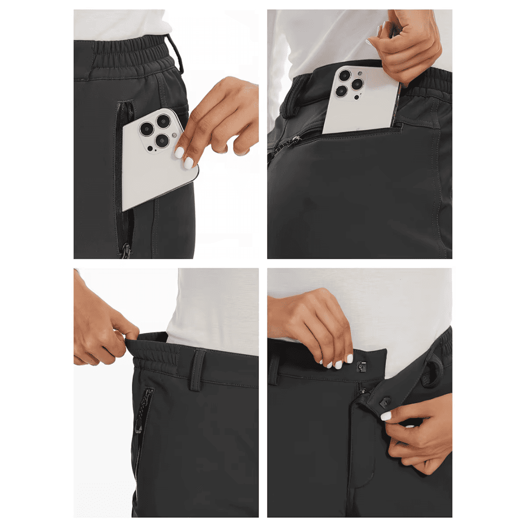 Detail du tissu impermeable du pantalon de ski homme