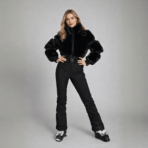 Combinaison de ski femme Aspen une pièce, coloris noir, vue de face