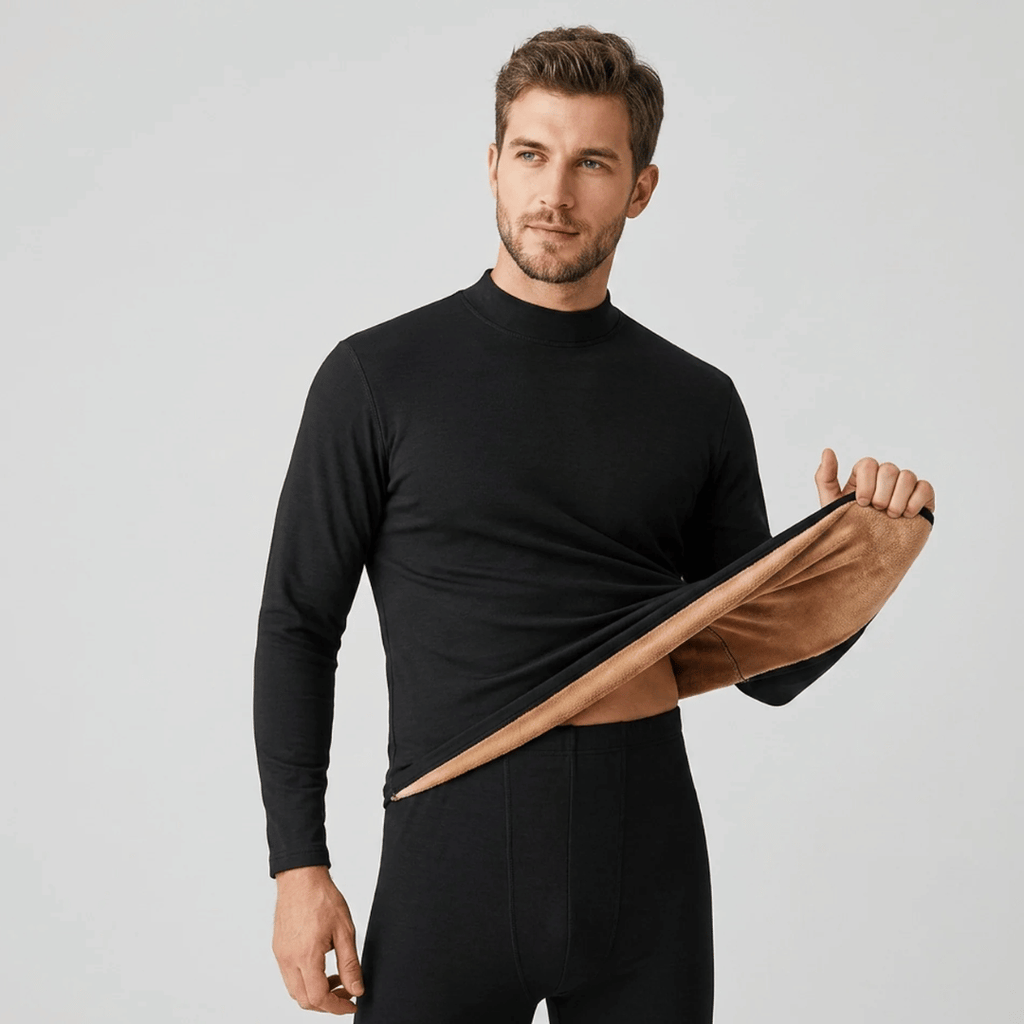 Ensemble thermique col montant homme, haut et bas