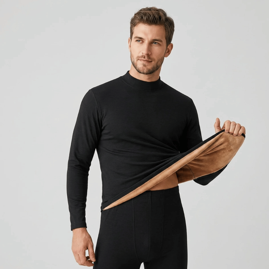 Ensemble thermique col montant homme, haut et bas