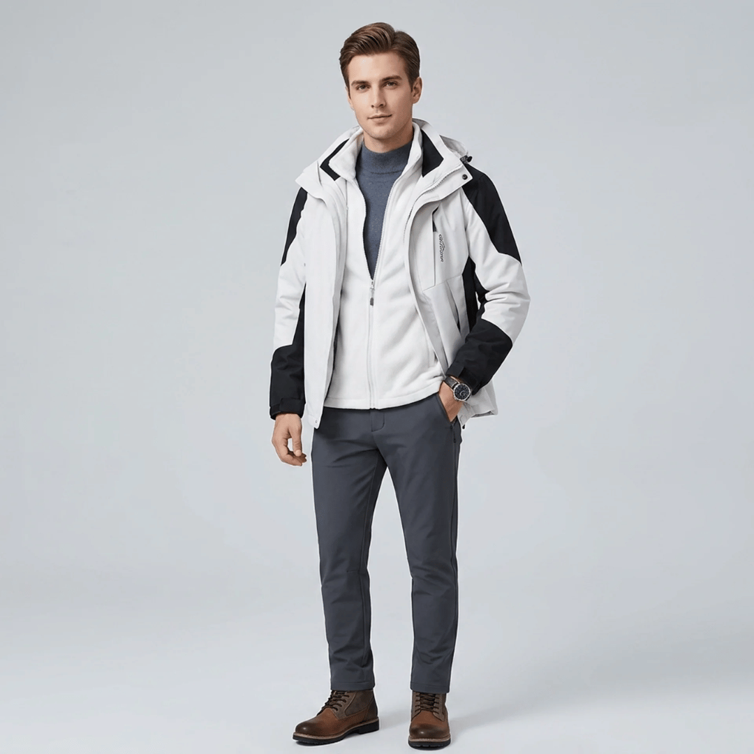 Veste 3 en 1 impermeable homme, vue de face