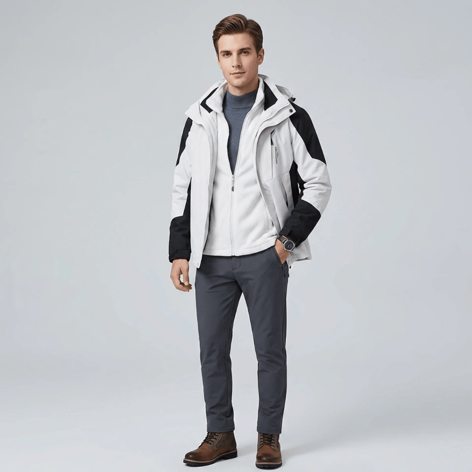 Veste 3 en 1 impermeable homme, vue de face