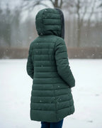 Doudoune cintrée femme doublée polaire à capuche