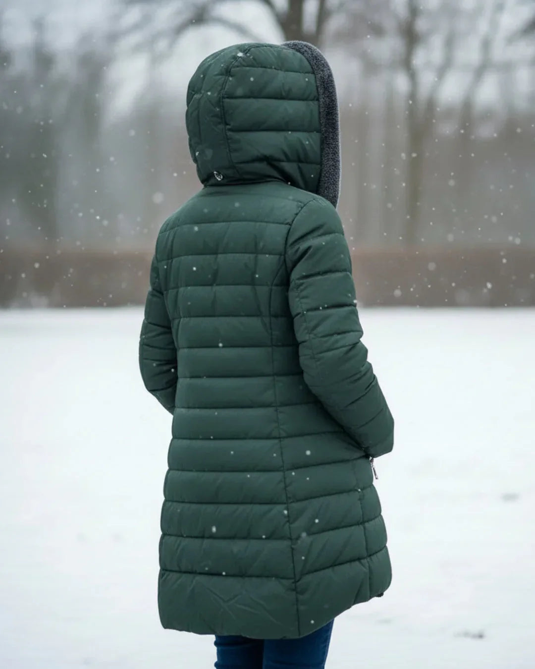Doudoune cintrée femme doublée polaire à capuche