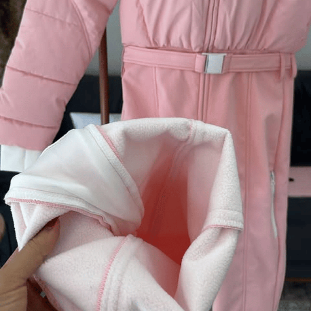 Combinaison de ski femme Chamonix, coloris rose poudré