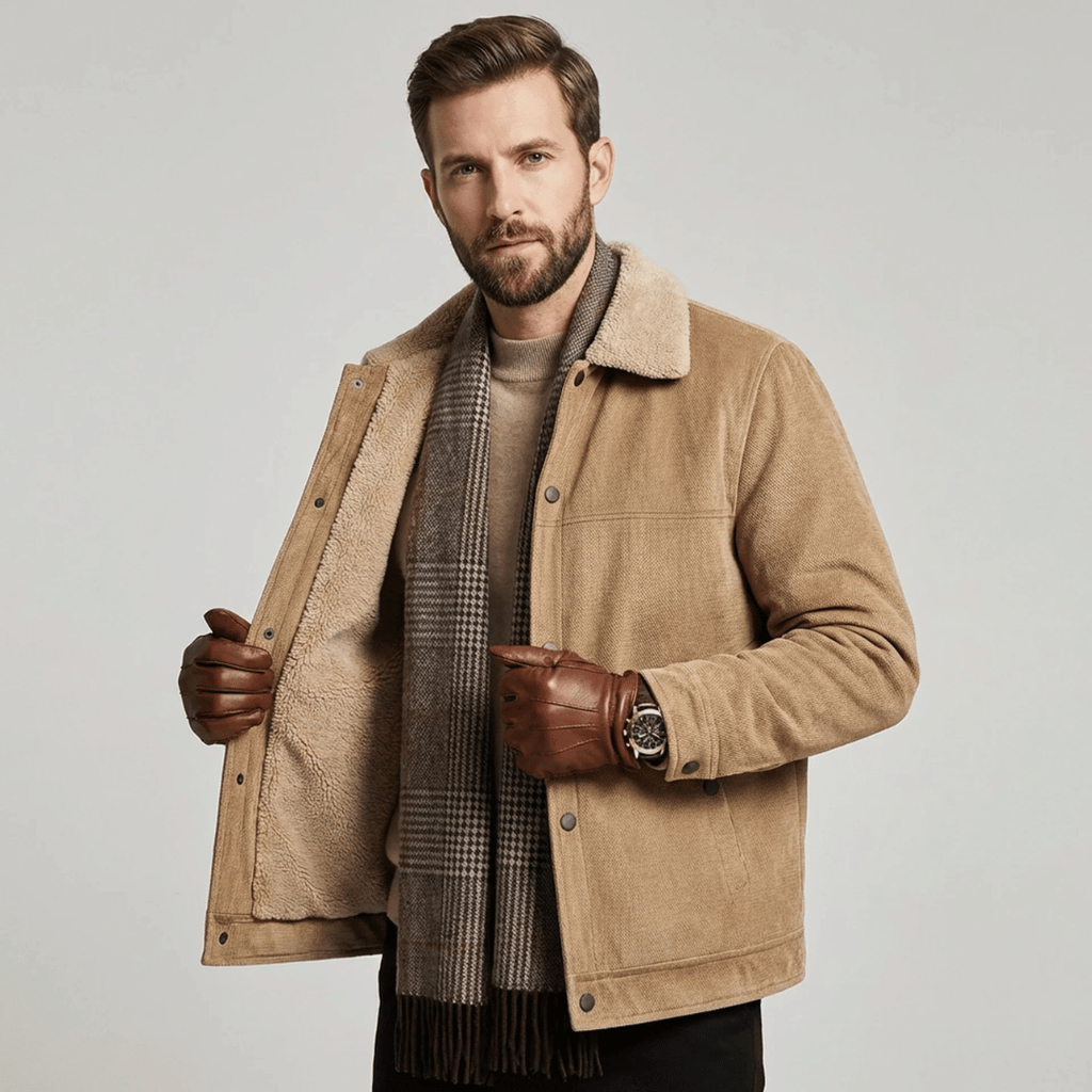 Veste homme doublee polaire Amsterdam, vue de face