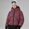 Veste de ski femme Courchevel imperméable, coloris bordeaux, vue de face