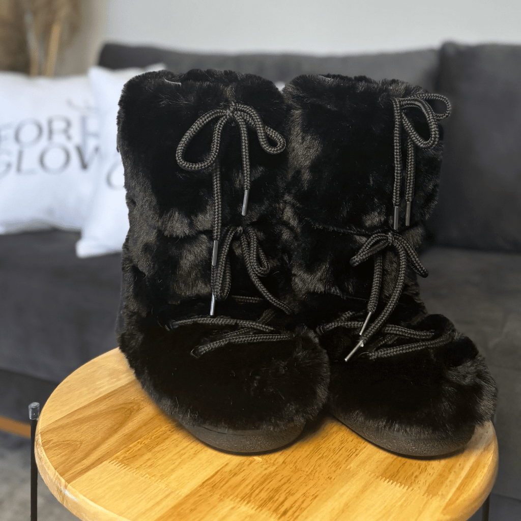 Détail de la semelle antidérapante des bottes de neige femme