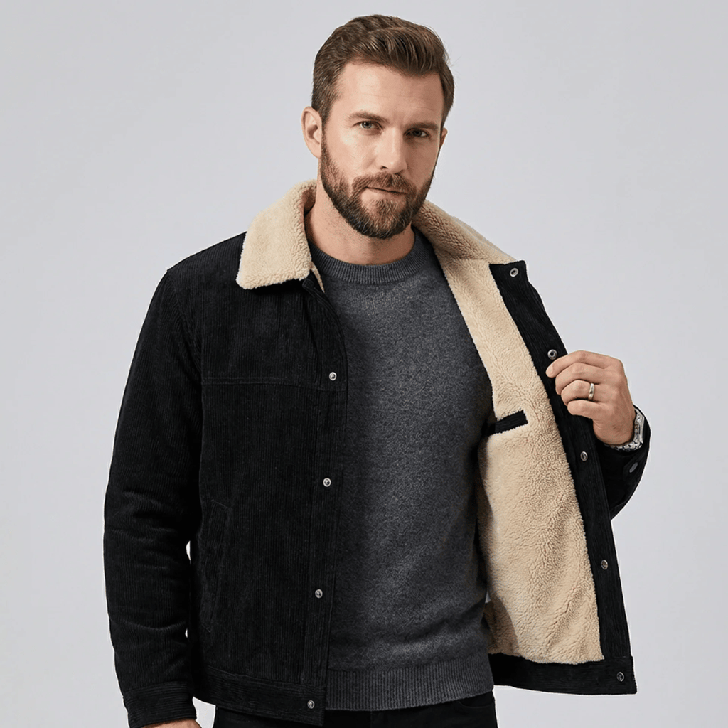 Detail de la doublure polaire de la veste Amsterdam homme