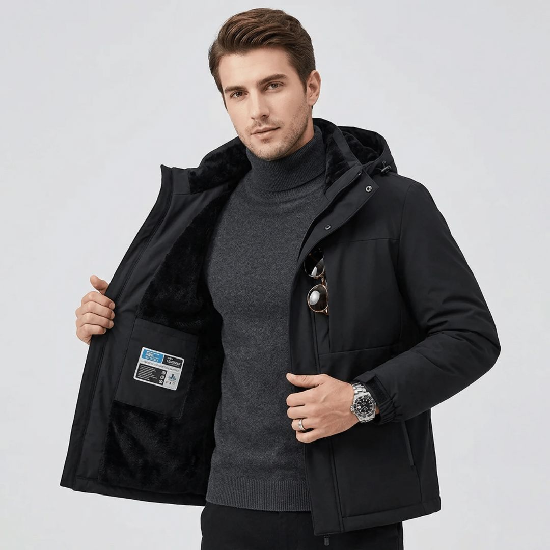 Manteau polaire homme vu de dos