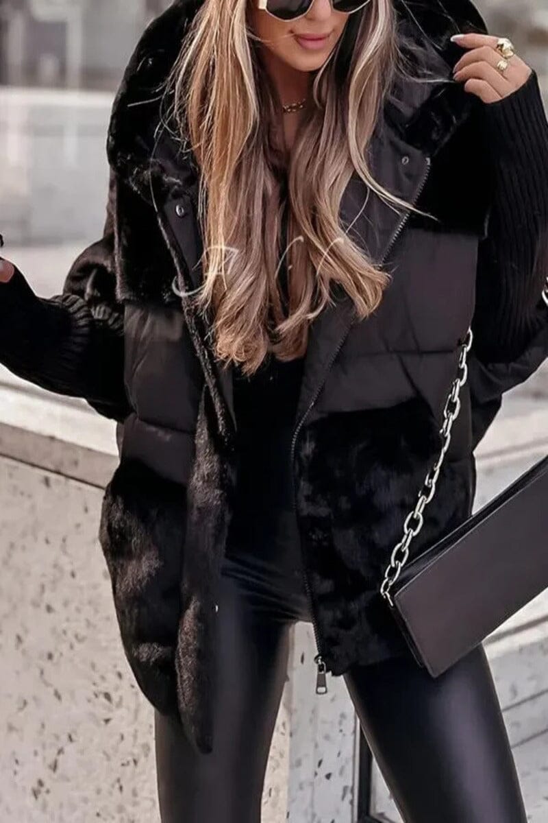 Veste bomber femme à capuche