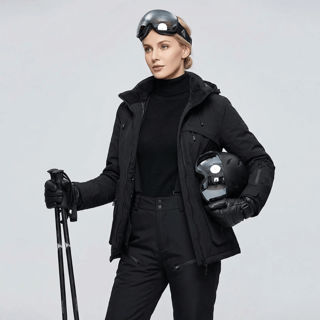 Ensemble de ski femme, coloris rose poudré