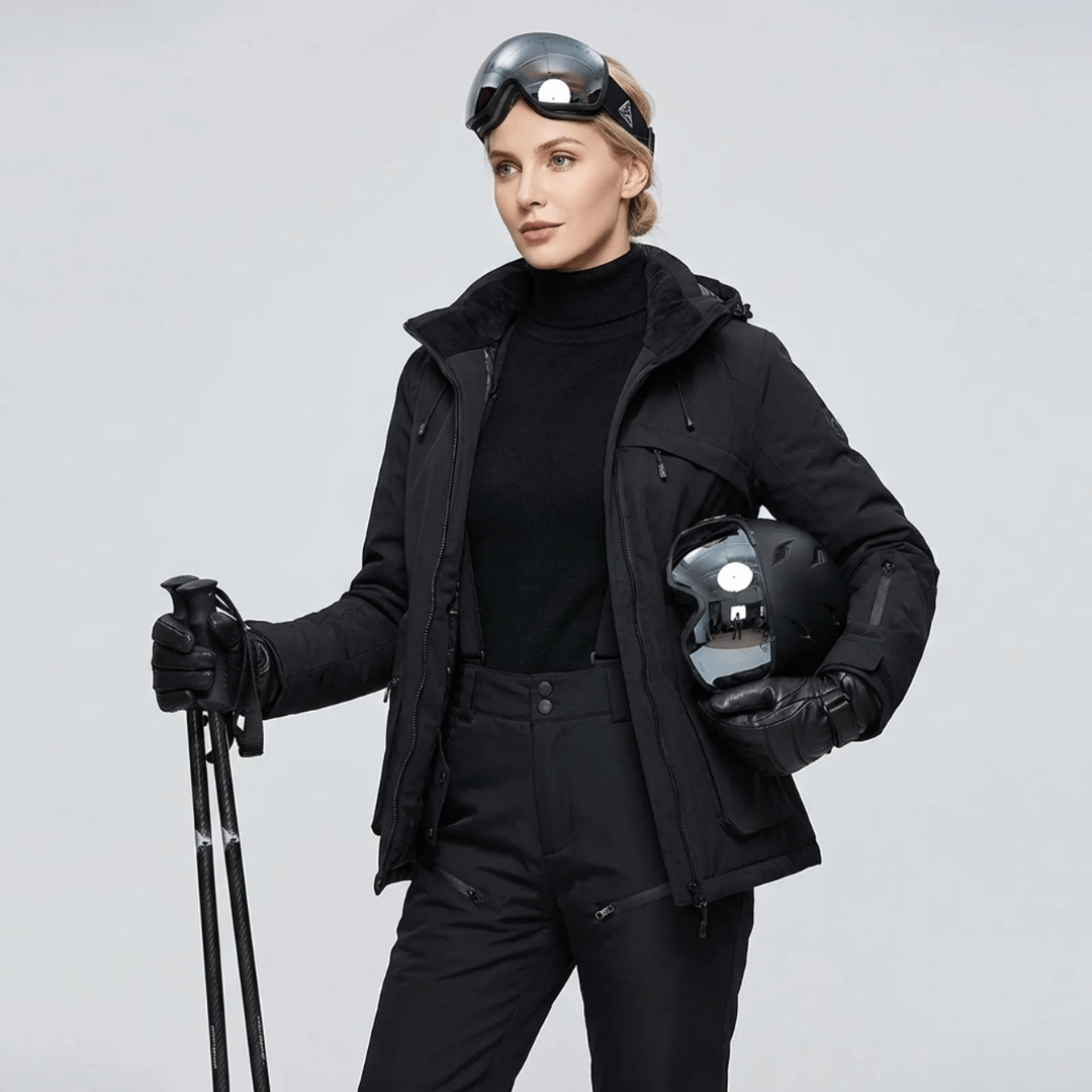 Ensemble de ski femme, coloris rose poudré