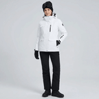 Détail de la doublure polaire du manteau de neige femme