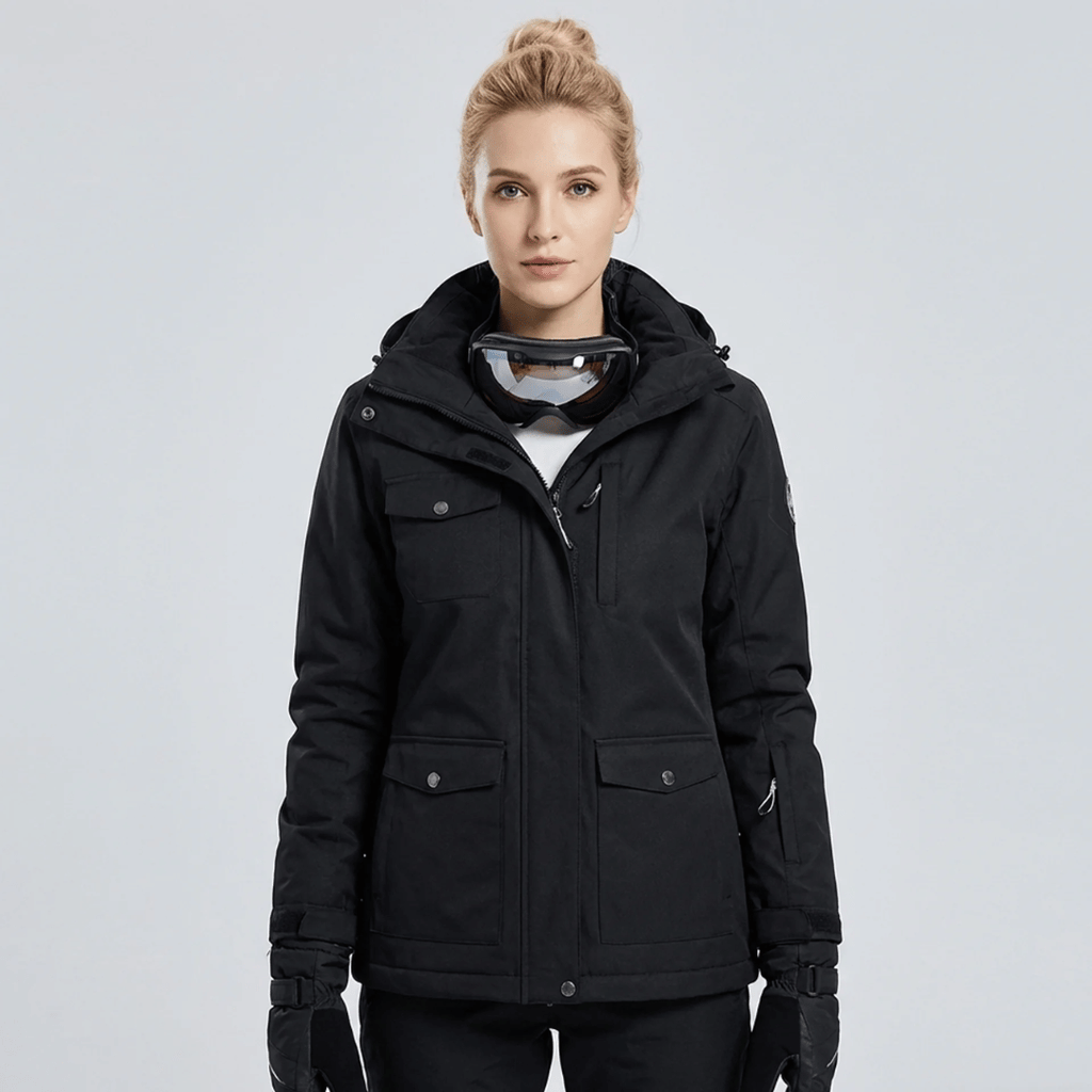 Manteau de neige femme à doublure polaire, vue de dos