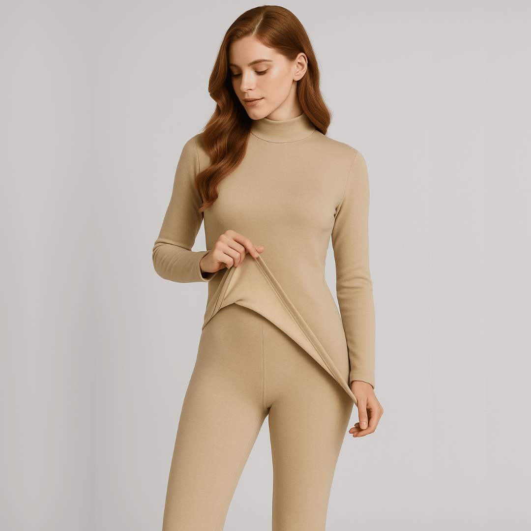 Ensemble thermique seconde peau femme vu de dos