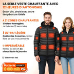 Veste chauffante unisexe à capuche