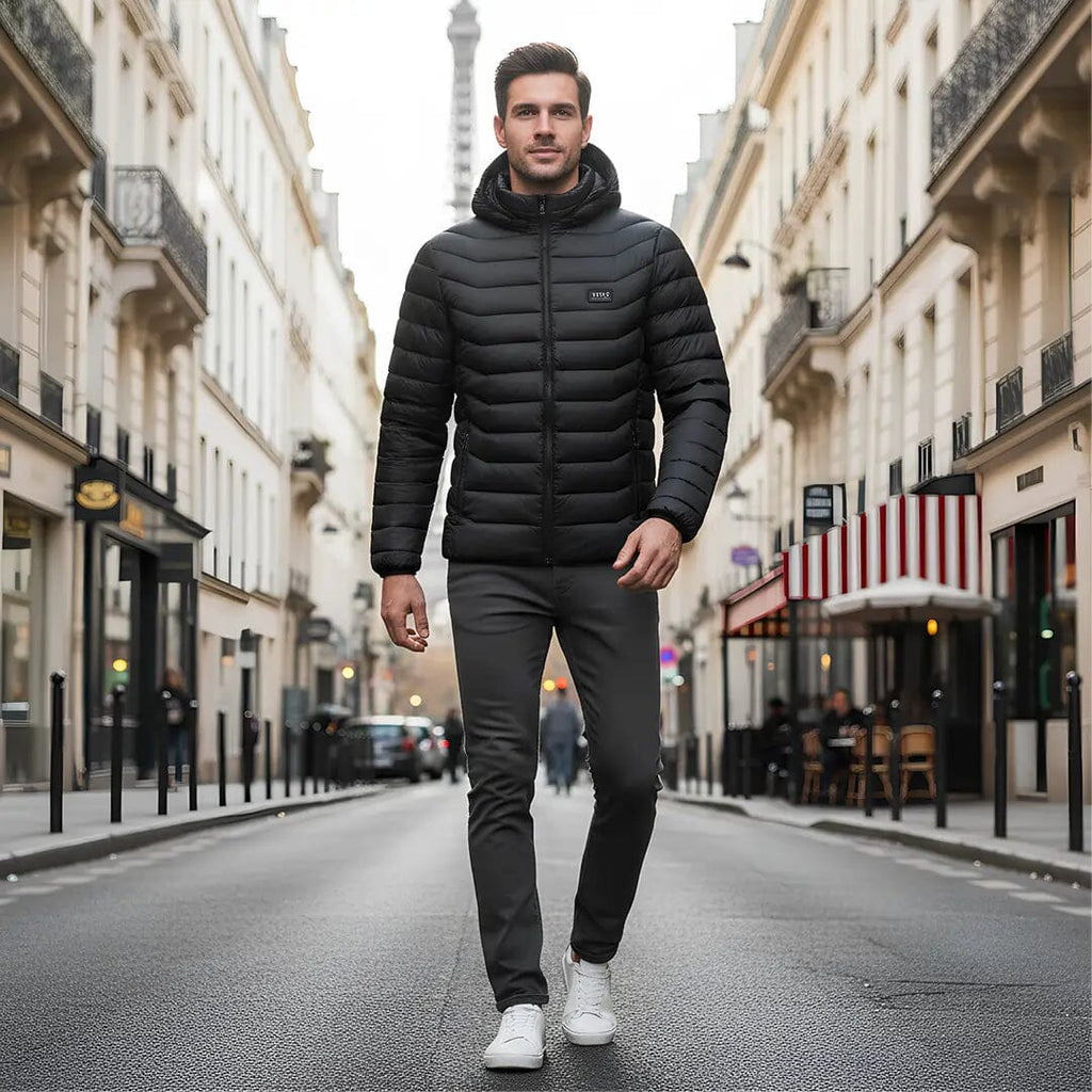 Veste chauffante unisexe à capuche