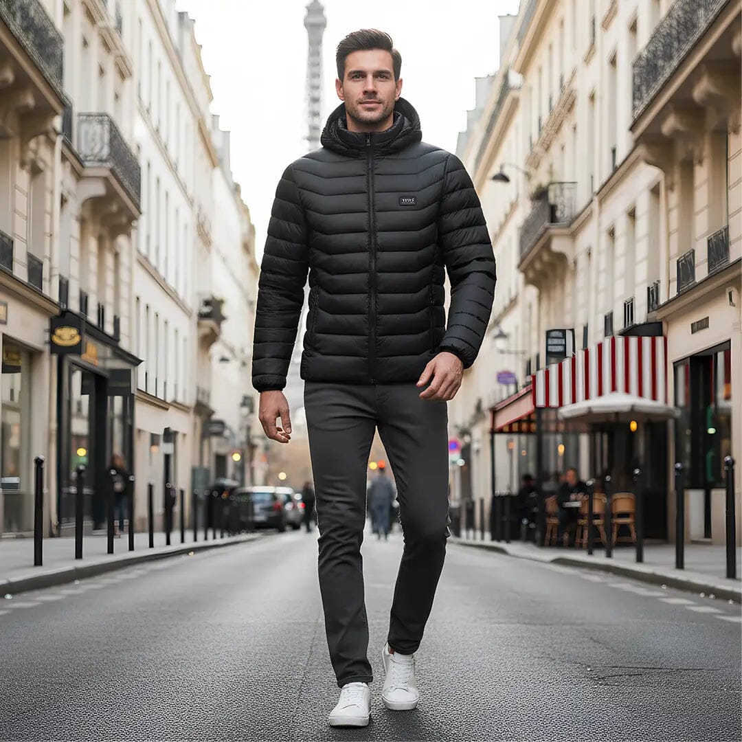 Veste chauffante unisexe à capuche