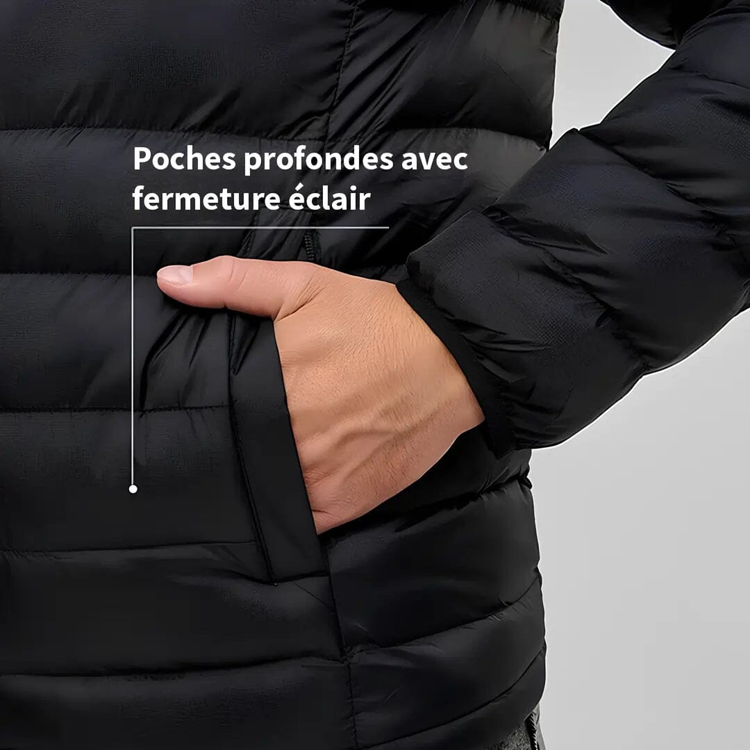 Veste chauffante unisexe à capuche