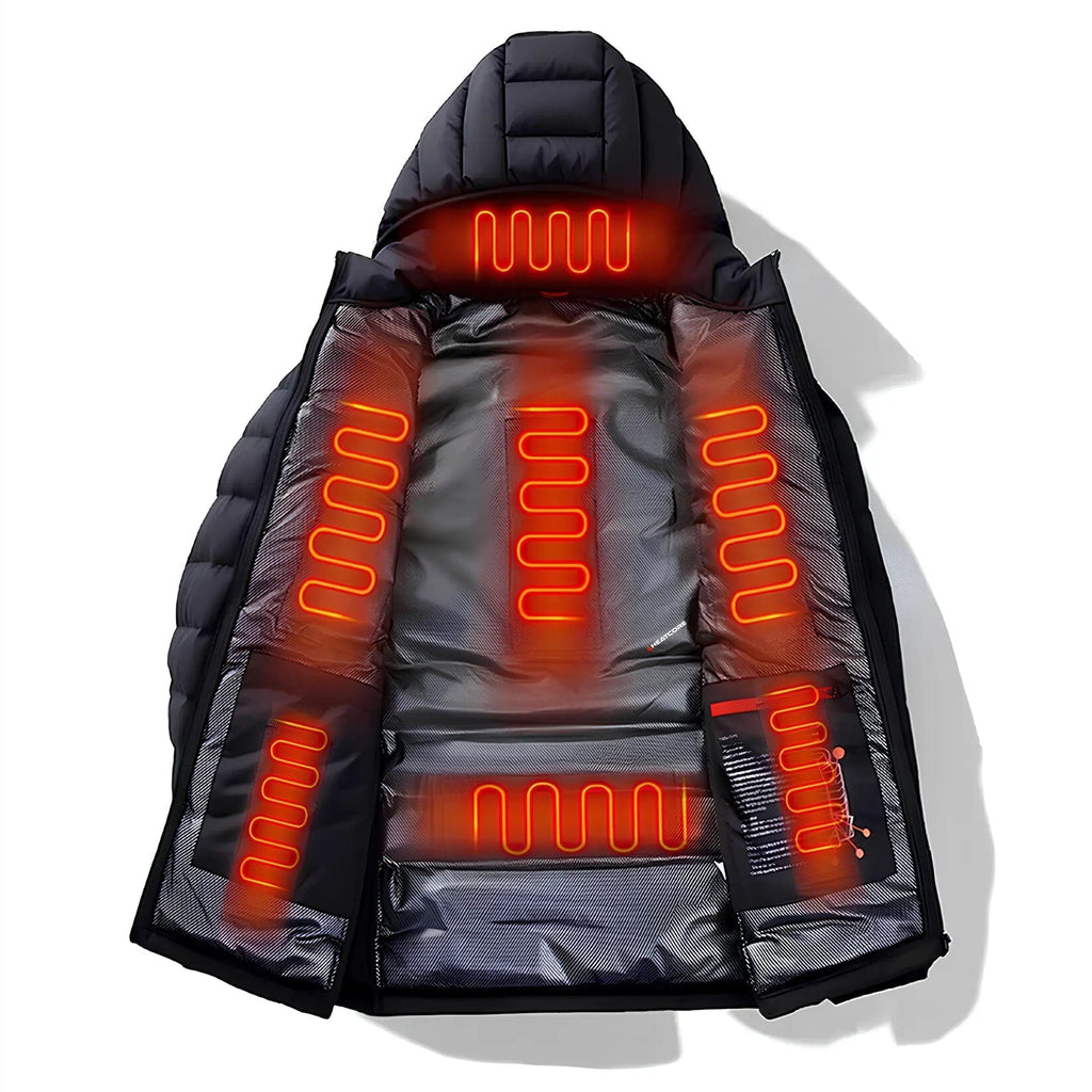 Veste chauffante unisexe à capuche