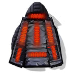Veste chauffante unisexe à capuche