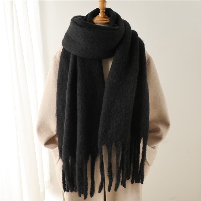 Écharpe polaire longue et moelleuse pour l'hiver