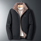 Veste coupe-vent homme doublee polaire, vue de face