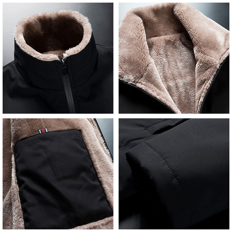 Doublure polaire interieure de la veste coupe-vent homme