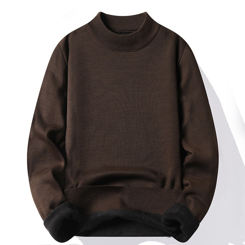 Detail de l envers polaire du pull homme