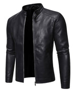 Veste aspect cuir homme col montant
