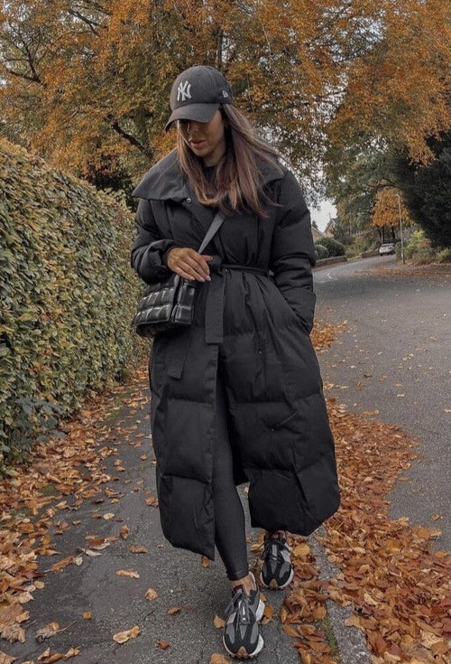 Doudoune longue femme à capuche