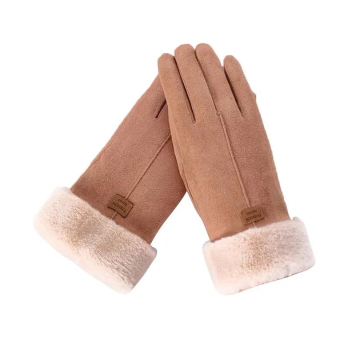 Gants polaires tactiles femme en velours