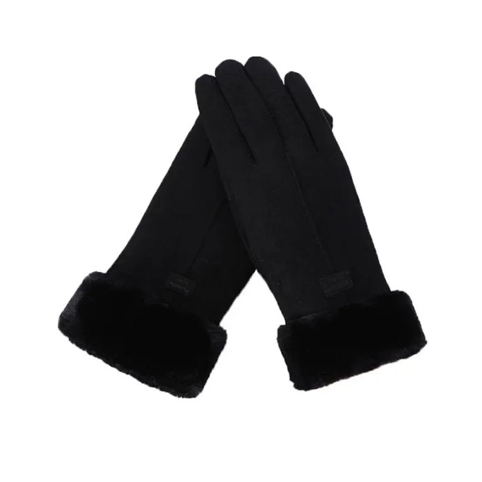 Gants polaires tactiles femme coloris noir