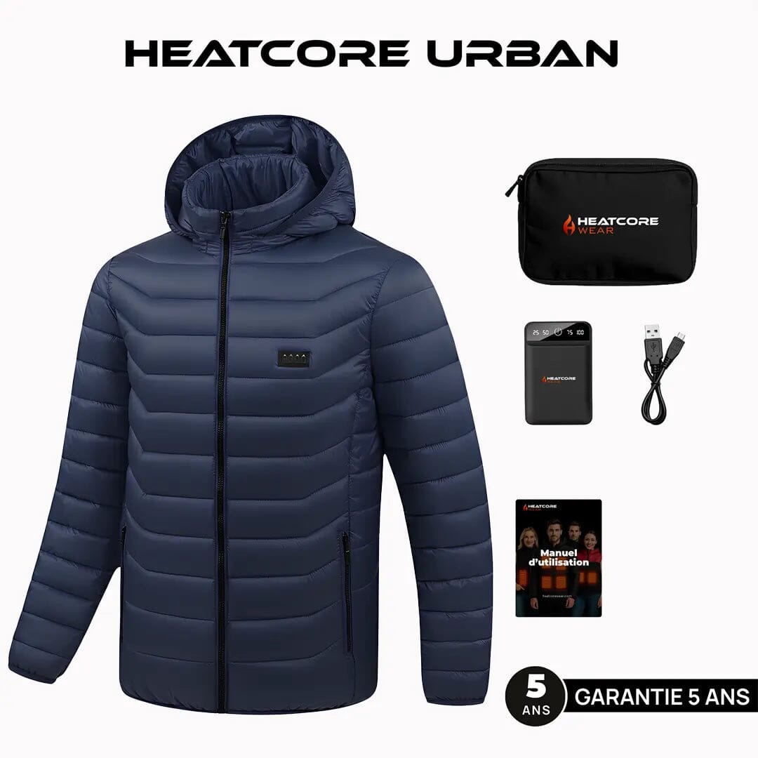 Veste chauffante unisexe à capuche