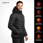 Veste chauffante unisexe à capuche