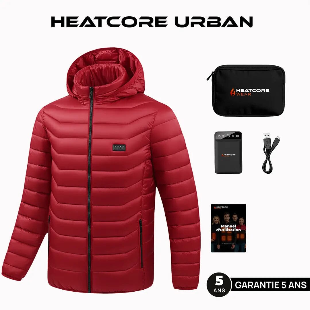 Veste chauffante unisexe à capuche