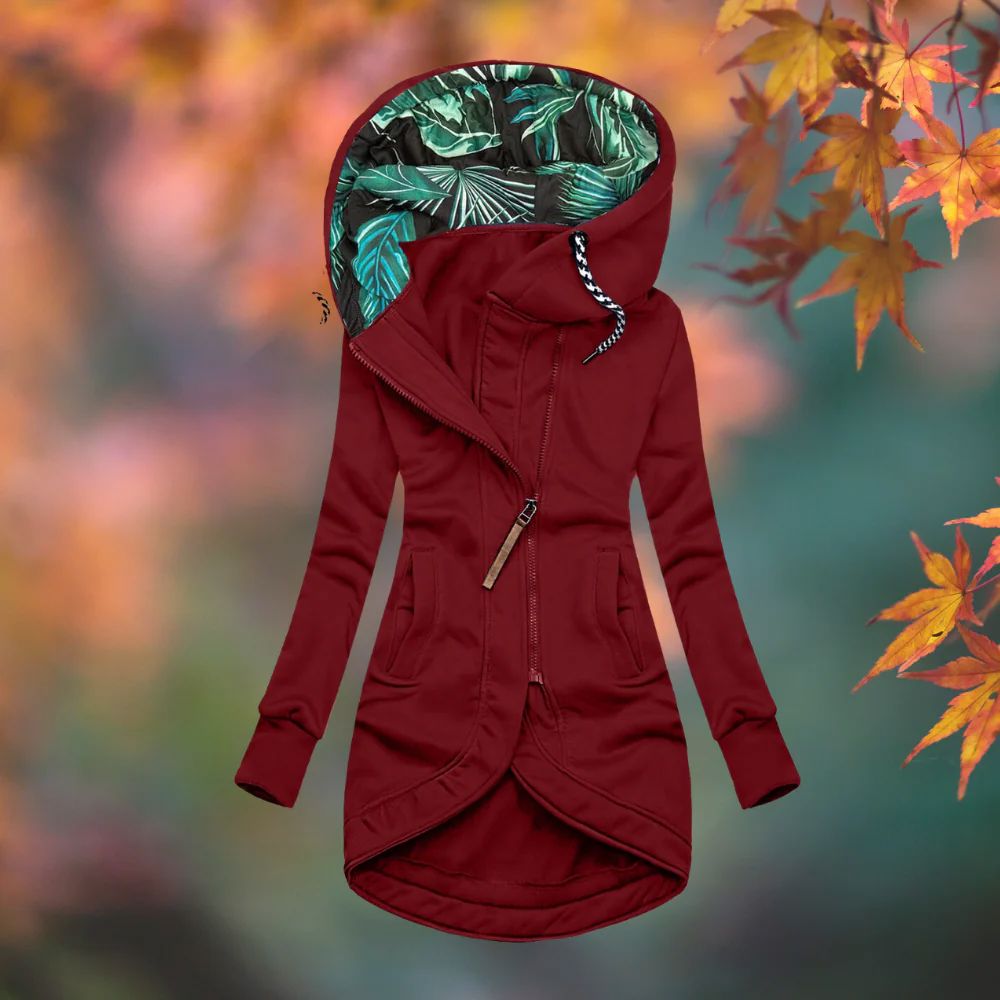 Veste légère matelassée femme à capuche - Rouge