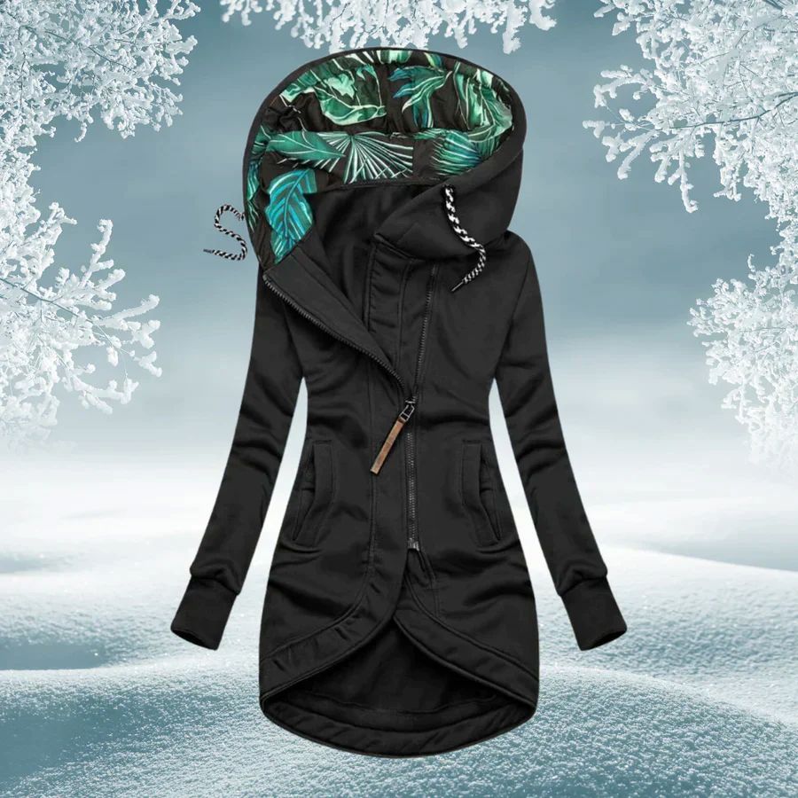 Veste légère matelassée femme à capuche - Noir