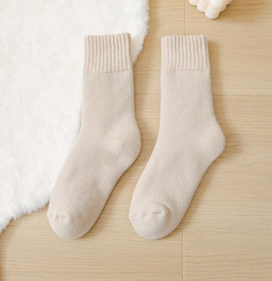 Chaussettes polaires thermiques coloris beige