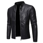 Veste aspect cuir homme col montant