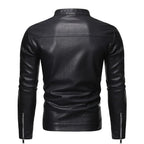 Veste aspect cuir homme col montant