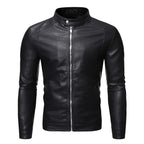 Veste aspect cuir homme col montant