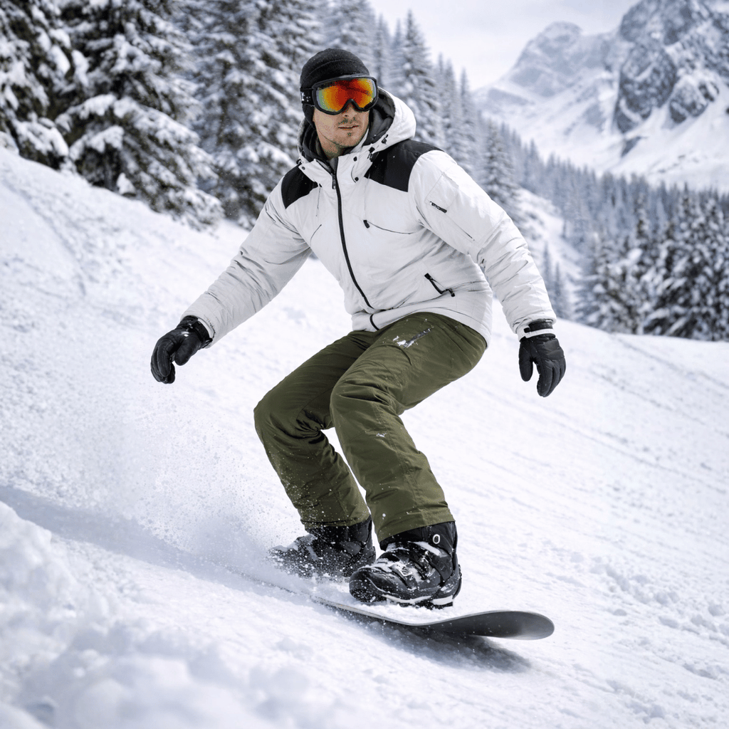 Pantalon de ski homme porté sur la neige