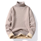 Pull polaire col roulé homme, vue de face