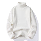 Pull col roulé homme coloris blanc